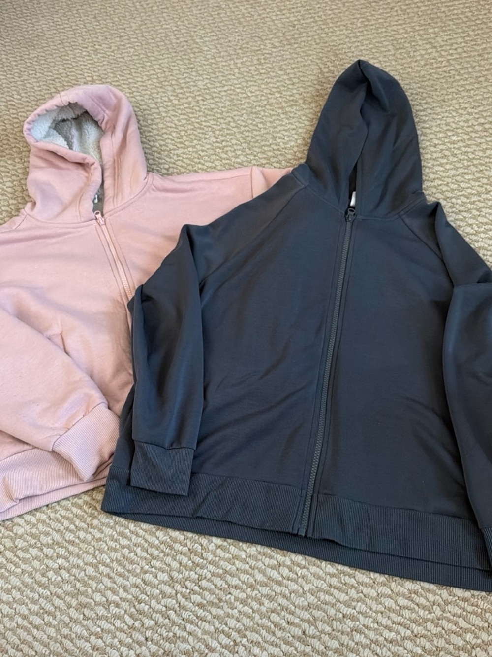 Athletic Works Kids' Zip Hoodie Pair - Pink & Gray
